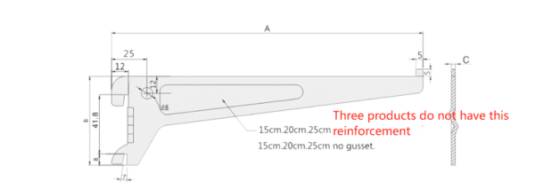 Ub-01 Single Slot Shelf Bracket